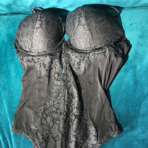 Black lace lingerie bodysuit from H&M. Size 10. Stretchy durable material. - Picture 1 of 3